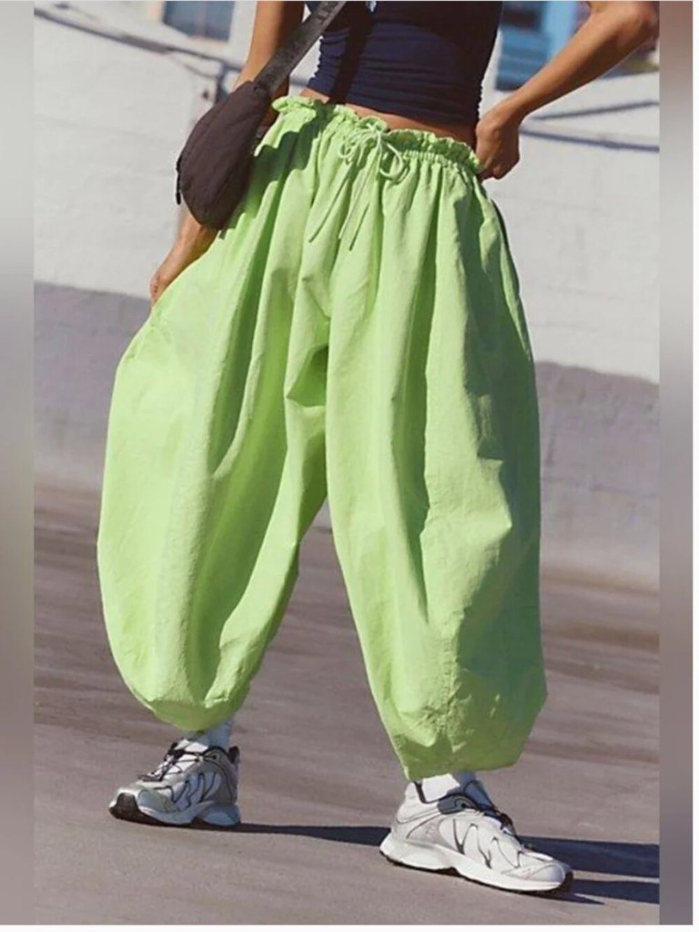 Free People NWT Movement Baloon Cotton Nylon Blend Super Wide Pants size XS